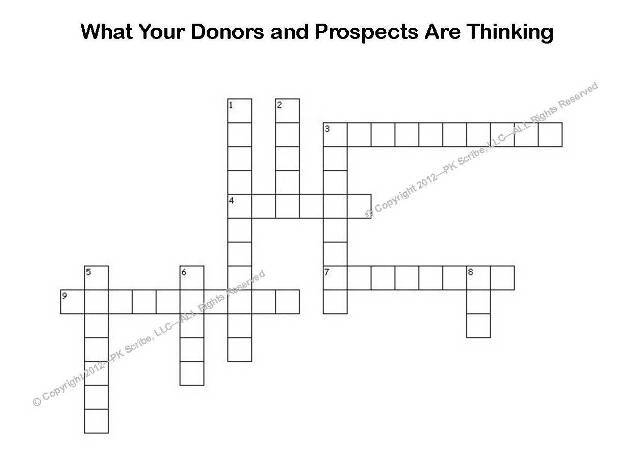 Fundraising Crossword Puzzle