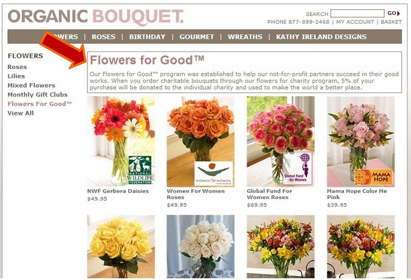 Cause Marketing example...Flowers for Good